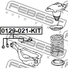 Болт эксцентрик LEXUS RX270/350/450H 08-15 0129-021-KIT