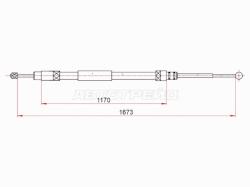 Трос ручного тормоза BMW 5 E61 RH 03-09