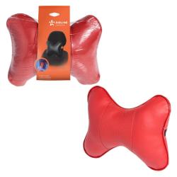 AIRLINE ASP-B-08 Подушка-косточка на подгол. "Лима", экокожа, 1 шт., красная (ASP-B-08)