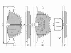 Колодки тормозные (Спереди) BMW 3-Series 90-01 / 5-Series 88-04 / 7-Series 86-94 / X3 03-10