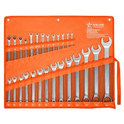 Набор ключей универсальный PRO 27пр. (комб. 6-36мм, комб. с трещоткой 8,10,12,13мм, разрезные 10x12,11x13мм) сумка (AT-27-46)