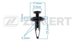 Клипса крепёжная Ford General Motors Land Rover (миним. кол-во заказа 10 шт) be-2359