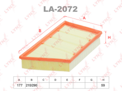 Фильтр воздушный LAND ROVER RANGE ROVER/FREELANDER 2.0/2.2D 11- LA-2072