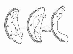 Колодки тормозные барабанные Chevrolet Aveo 02- / Spark 10-16