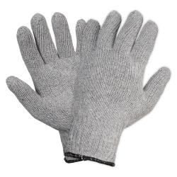 Перчатки трикотажные ХБ двойн., серые, (5 пар) 7,5 класс/115г., мод.502 (ADWG021)