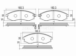 Колодки тормозные (Спереди) SsangYong Istana 95-04