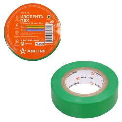 Изолента ПВХ, зеленая, 19 мм*10 м (AIT-P-15)