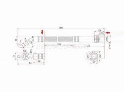 Шланг тормозной задний (Таиланд) TOYOTA ARISTO/CROWN MAJESTA/SOARER/LEXUS GS300/400/430/SC430 97- LH
