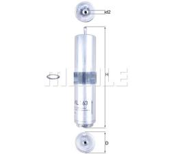 Фильтр топливный kl763d