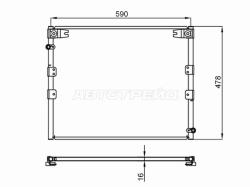 Радиатор кондиционера Toyota Land Cruiser Prado (J90) 96-02 / 4Runner 95-02 / Hilux Surf 95-02
