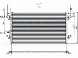 Радиатор кондиционера Renault Clio 01-06 / Laguna 00-08 / Vel Satis 01-09