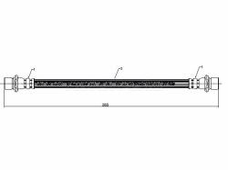 Шланг тормозной передний (Таиланд) TOYOTA LAND CRUISER PRADO 120 02-/150 09-/SURF/FJ CRUISER 02-