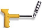 Ключ свечной Т-образный карданный 500мм головки 16,21мм пласт.рукоятка, резиновый фиксатор (ATAC043)