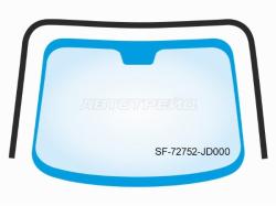 Молдинг лобового стекла (П-образный) Nissan Qashqai 06-13 / Dualis 07-14 / Qashqai+2 08-14