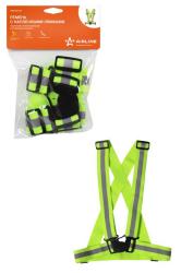 AIRLINE ARW-BS-08 Ремень с наплечными лямками (подтяжками) светоотражающий, регулируемый размер, зеленый
