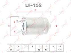 Фильтр топливный RENAULT MEGANE/SCENIC III 1.5D-2.0D 08> SUZUKI GRAND VITARA II 1.9D 05> lf-152