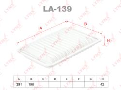 Фильтр воздушный TOYOTA CAMRY 2.4 06- LA-139