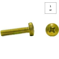 Винт 3,0х5 полуцил.DIN 7985 (латунь) 1кг FORTLUFT sts011537