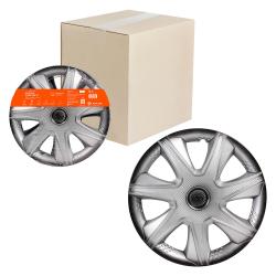 Колпаки колесные 14" "Джой +", серебристо-черный, карбон, компл. 2 шт. (AWCC-14-32)