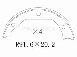 Колодки тормозные барабанные BMW 1-Series 04-13 / 3-Series 98-19