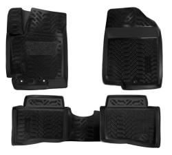 AIRLINE ACM-PS-41 Ковры для Kia Rio III (11-17), 4 шт., (крепеж), выс. борт, 3D с подпятником, ТЭП, черн.