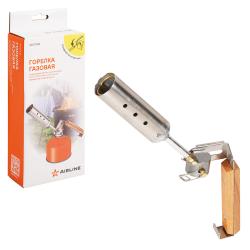 Горелка газовая на резьбовой баллон, ручн.поджиг, сопло D31*90 мм, анти-вспышка, дерев.склад.ручка (ADGT024)