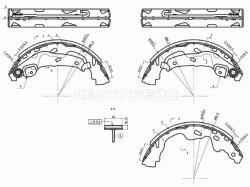 Колодки тормозные барабанные Citroen Xsara 97-06 / Suzuki Splash 08-15