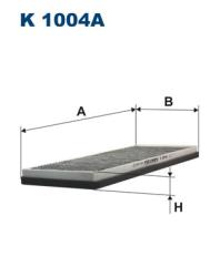 Фильтр салона VAG PASSAT 96-/A4 угольный K 1004A