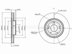 Диск тормозной (Спереди) Hyundai Santa Fe 12-21 / Kia Sorento 14-18