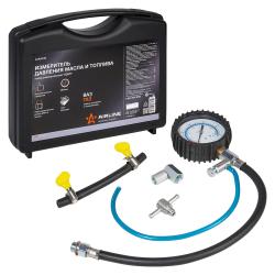 Тестер давления масла и топлива универсальный PRO, набор 9 пр., пласт. кейс (ATAA015)