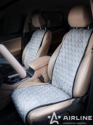 Накидки "Алькантара", передние (2 шт.), серые, универсальные (ACS-F-02)