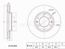 Диск тормозной (Спереди) Hyundai Staria 21-
