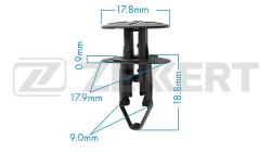 Клипса крепёжная General Motors Mercedes-Benz Nissan Renault (миним. кол-во заказа 10 шт) be-3013