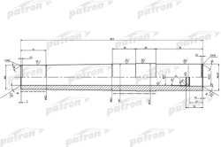 Вал торсиона PTB3008