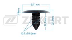 Клипса крепёжная Renault (миним. кол-во заказа 10 шт) be-2381