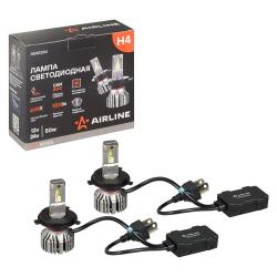 Лампa светодиод., H4, 12/24В, 50Вт, 6000К (Бел.), 9200Лм, для линз. оптики, кмпл. 2 шт., PRO (AEAR204)