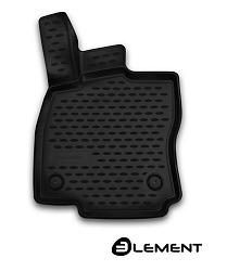 Коврик 3D в салон RENAULT Logan/MCV 2014-2017 передний левый, 1 шт. (полиуретан) ELEMENT3D4131210KFL