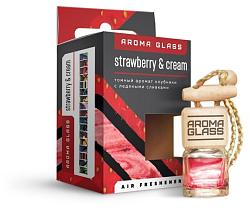 Ароматизатор подвесной в стеклянном флаконе AG-09 StrawberryCream (томный аромат клубники с ледя AG-09