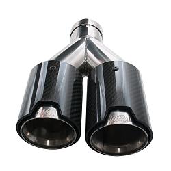 Карбоновая насадка BMW M-style 90x2 мм mt337l