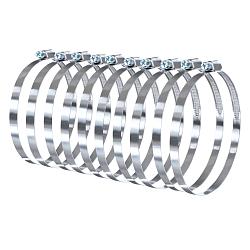 Хомут червячный 100-120 мм нержавеющая сталь (10 шт)