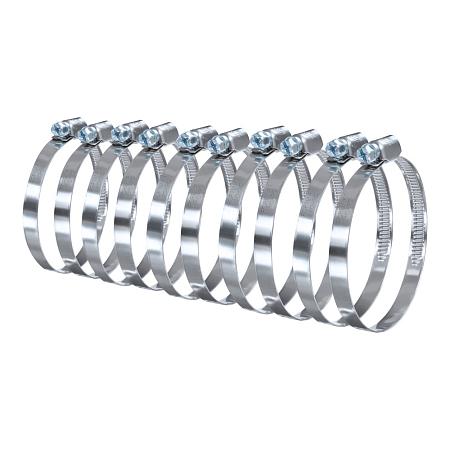 Хомут червячный 70-90 мм нержавеющая сталь (10 шт)