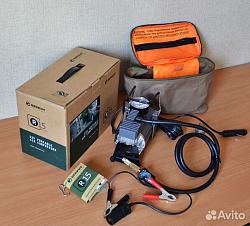 BERKUT R15 Компрессор автомобильный 10 Атм 40 л/мин 14,5А шланг 1,2м кабель 4,8м 12В сумка R15