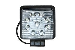 Фара светодиодная квадрат, направл.свет, 9 диодов,27W,(110х42х140)12/24V AE27S-9LED-42HC