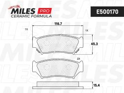 E500170 Колодки тормозные SUZUKI VITARA/JIMNY передние Ceramic