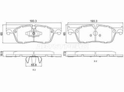 Колодки тормозные (Спереди) Jaguar F-Pace 15-20 / XE 15-19 / XF 15-20 / Land Rover Range Rover Velar