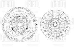 Сцепление в сборе для а/м VW Transporter T5 (03-) 2.0TDI (с компен. износа) (без муфты) (FR 1833)