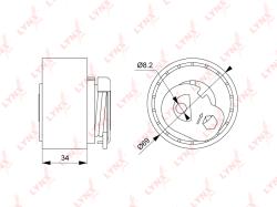 Ролик натяжной / грм LAND ROVER DISCOVERY III-IV 2.7D-3.0D 04> / RANGE ROVER IV 3.0D 12> / RANGE ROV pb-1236