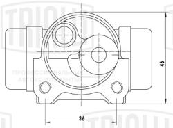 Цилиндр торм. для а/м Peugeot 206 (98-)/301 (12-) зад. прав. d=20.6мм (CF 0313)
