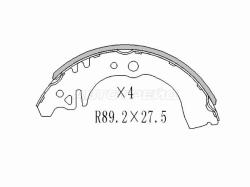 Колодки тормозные барабанные Daihatsu Charade 83-00 / Lifan Smily 10-17