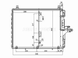Радиатор кондиционера Mercedes-Benz E-Class 84-95